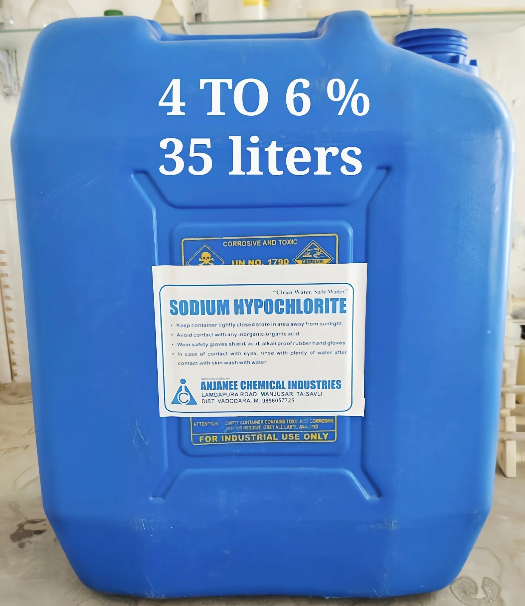 Sodium Hypochlorite - 4 TO 6 - 35liter